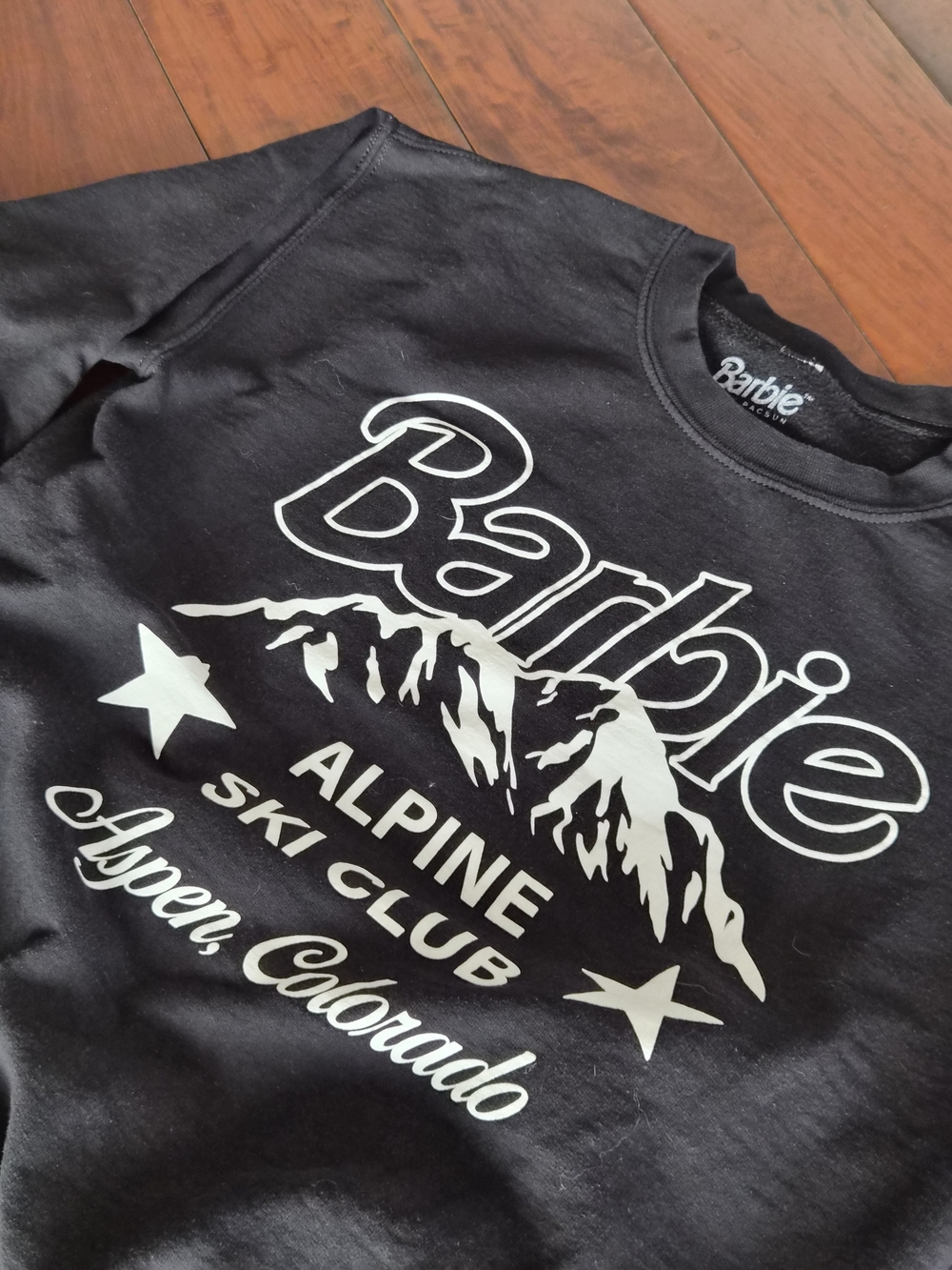 Barbie x PacSun Alpine Ski Club Sweatshirt & Sweatpants Set XS Black - Picture 4 of 16